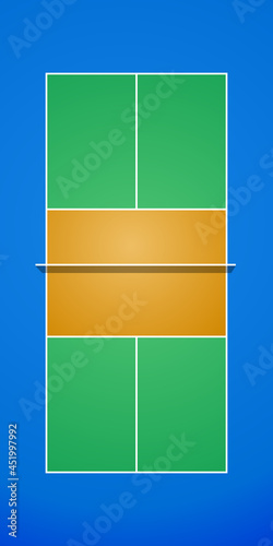 Pickleball court with official dimentsions