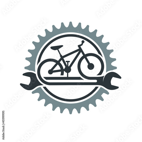 icon for bicycle repair service, mountain bike icon.