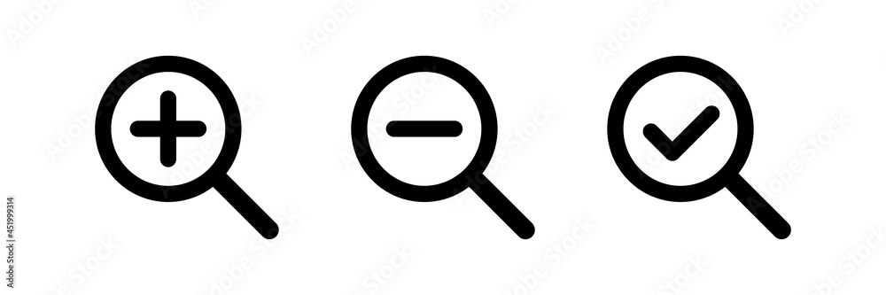 zoom in out icon magnifying glass symbol isolated vector on white background zoom in out icon magnifying glass symbol isolated vector on white background