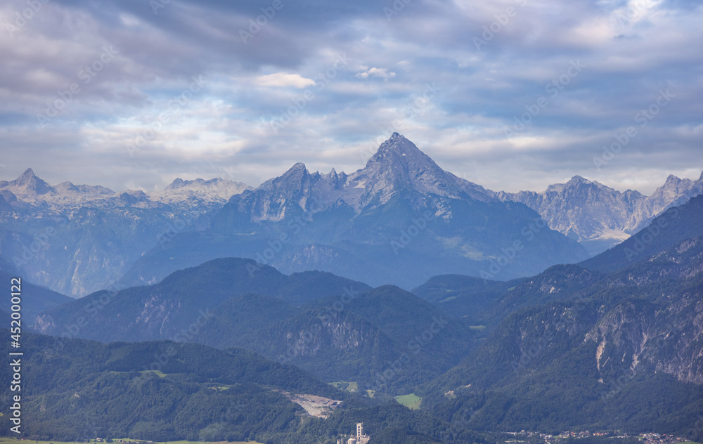 Amazing panoramic view over the high mountains of the Austrian Alps - travel photography Amazing panoramic view over the high mountains of the Austrian Alps - travel photography