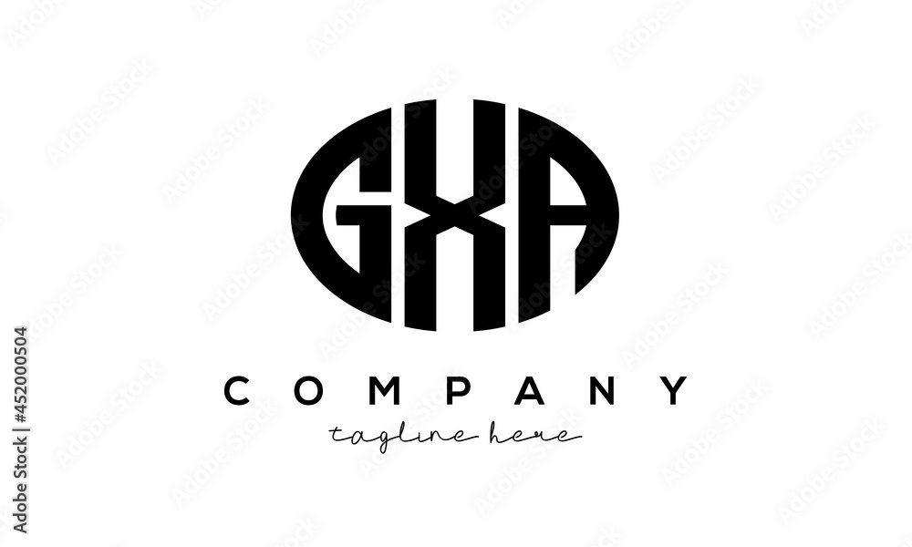 GXA three Letters creative circle logo design GXA three Letters creative circle logo design