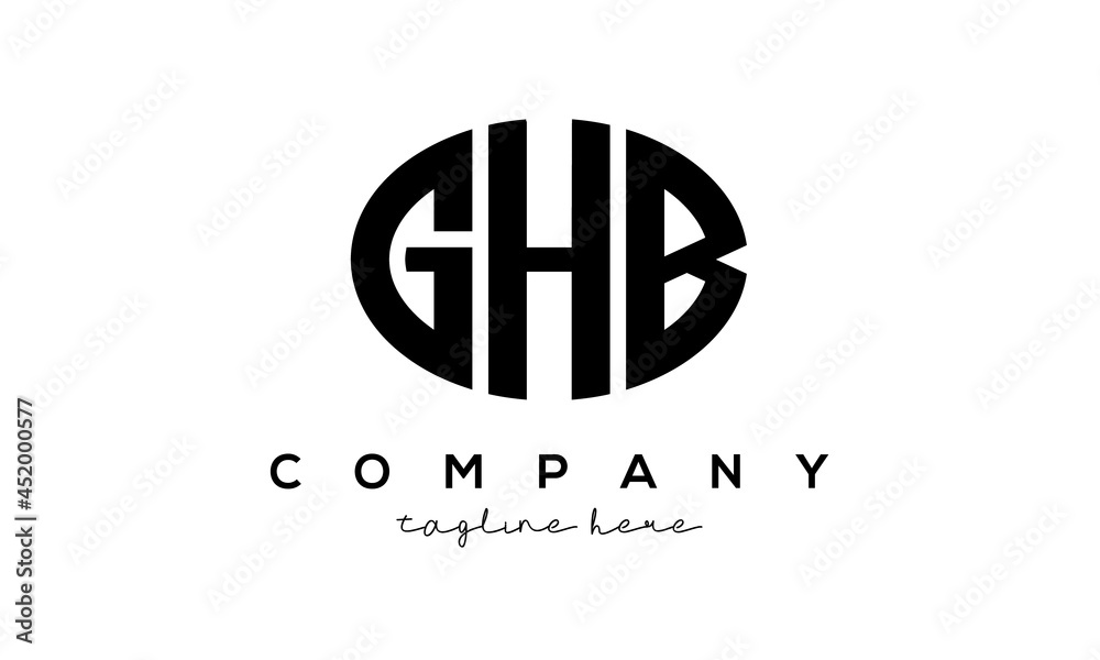 GHB three Letters creative circle logo design GHB three Letters creative circle logo design
