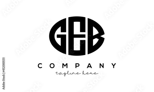 GEB three Letters creative circle logo design