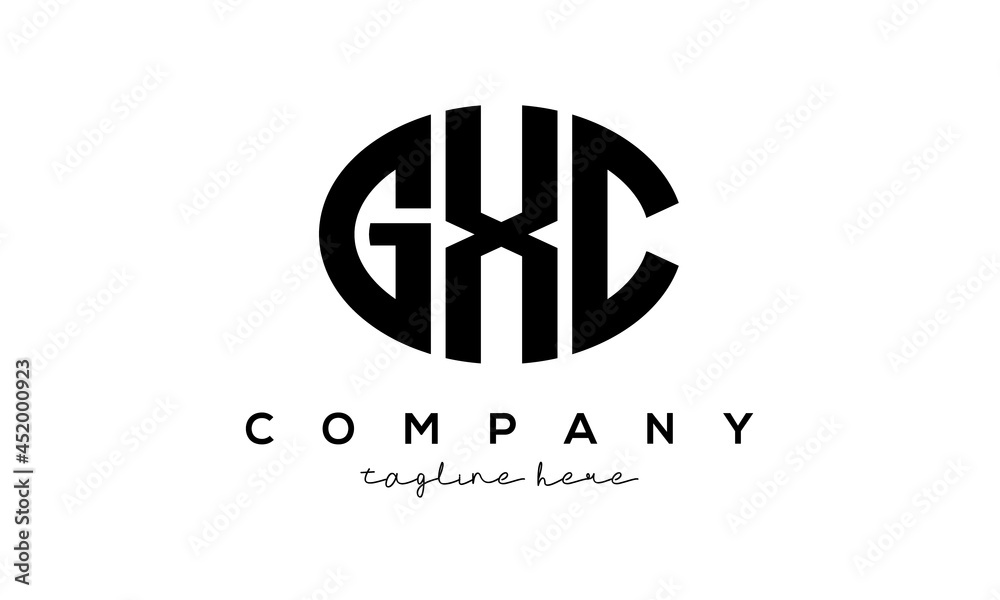 GXC three Letters creative circle logo design GXC three Letters creative circle logo design