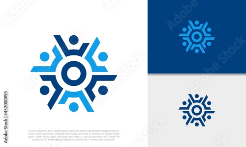 Human Resources Consulting Company, Global Community Logo. Social Networking logo designs.
