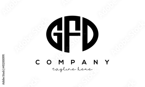 GFD three Letters creative circle logo design