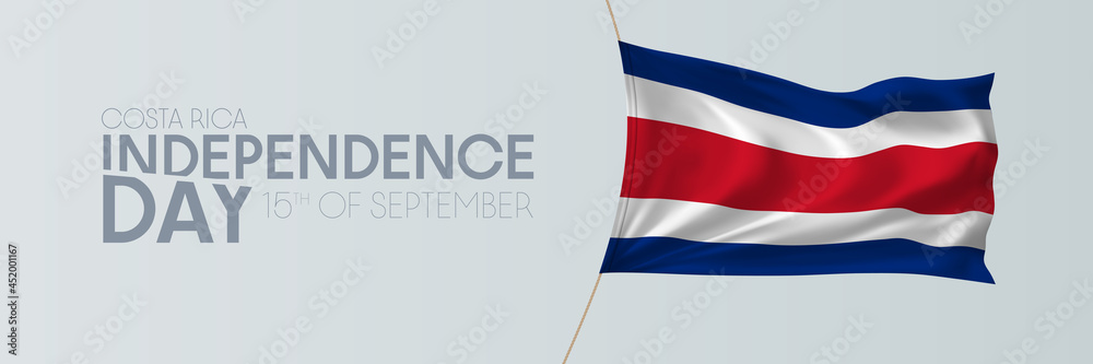Costa Rica independence day vector banner, greeting card Costa Rica independence day vector banner, greeting card