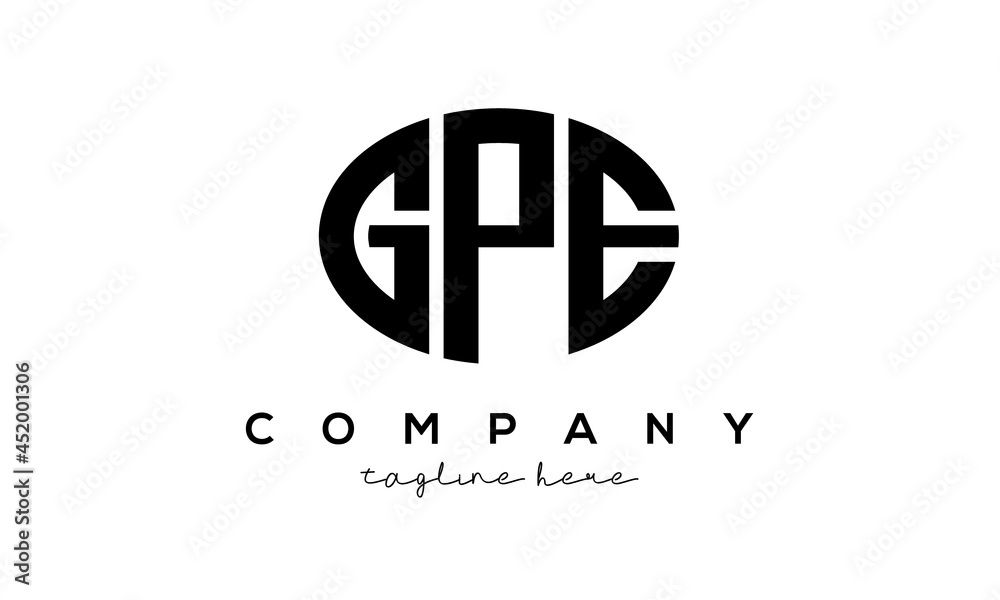 GPE three Letters creative circle logo design