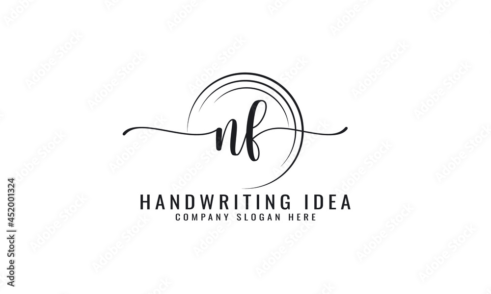 N F Initial handwriting logo vector template
N F Initial handwriting logo vector template