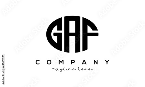 GAF three Letters creative circle logo design