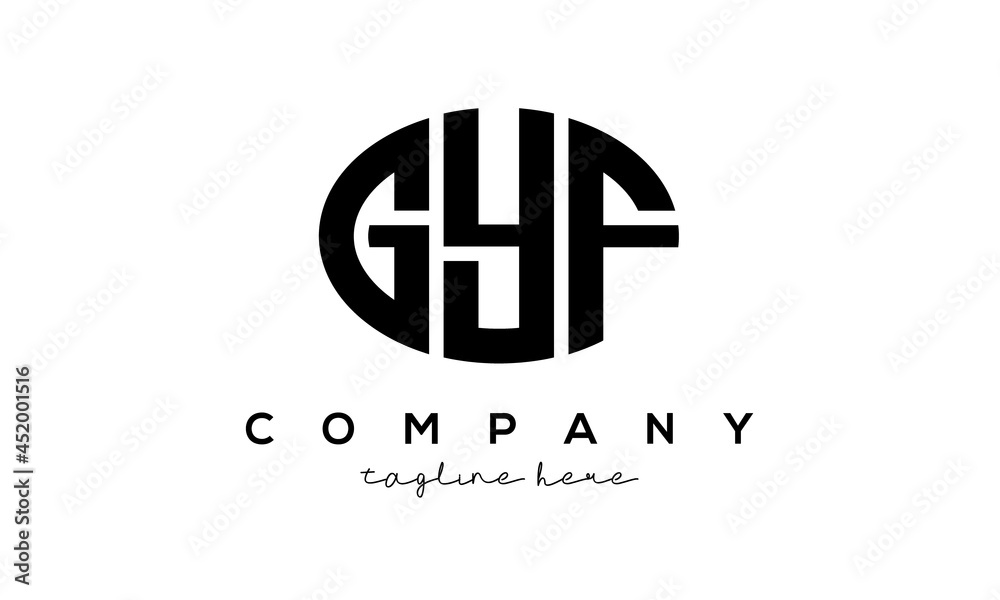 GYF three Letters creative circle logo design