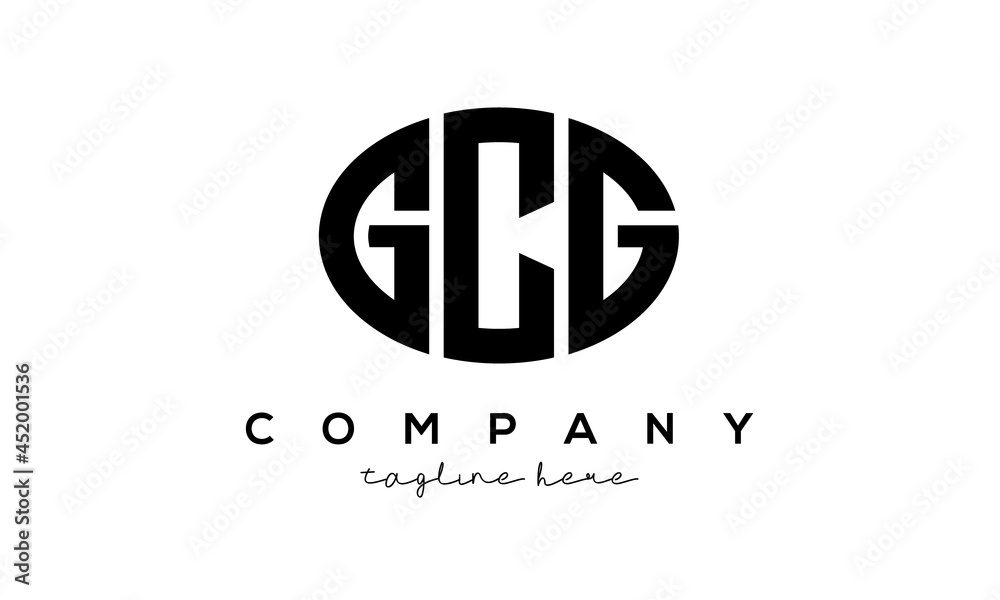 GCG three Letters creative circle logo design