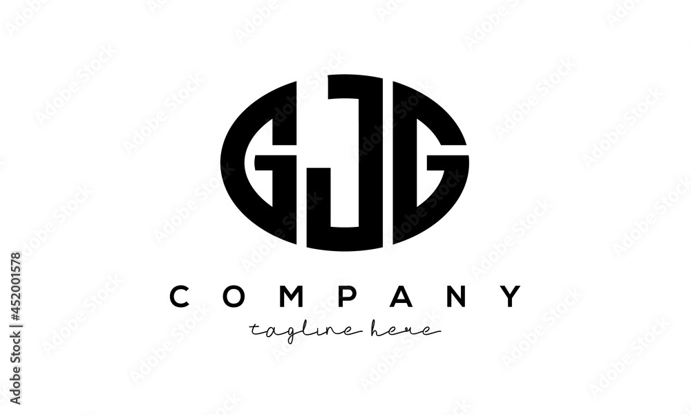GJG three Letters creative circle logo design
