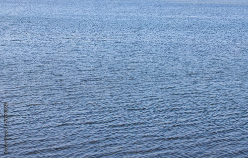 Fototapeta Naklejka Na Ścianę i Meble -  texture of surface of blue water - sea background