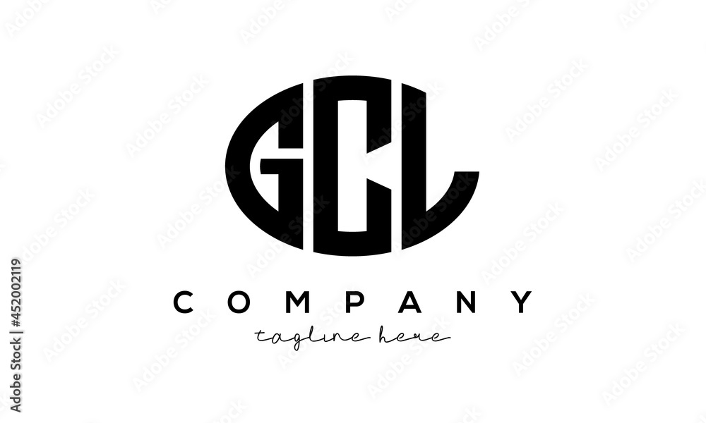 GCL three Letters creative circle logo design