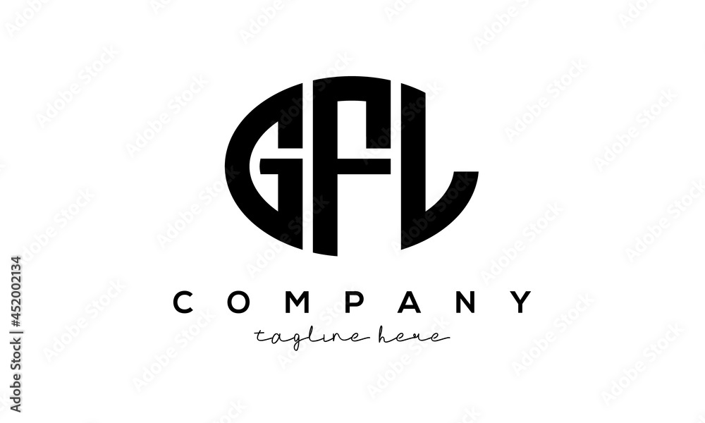 GFL three Letters creative circle logo design GFL three Letters creative circle logo design