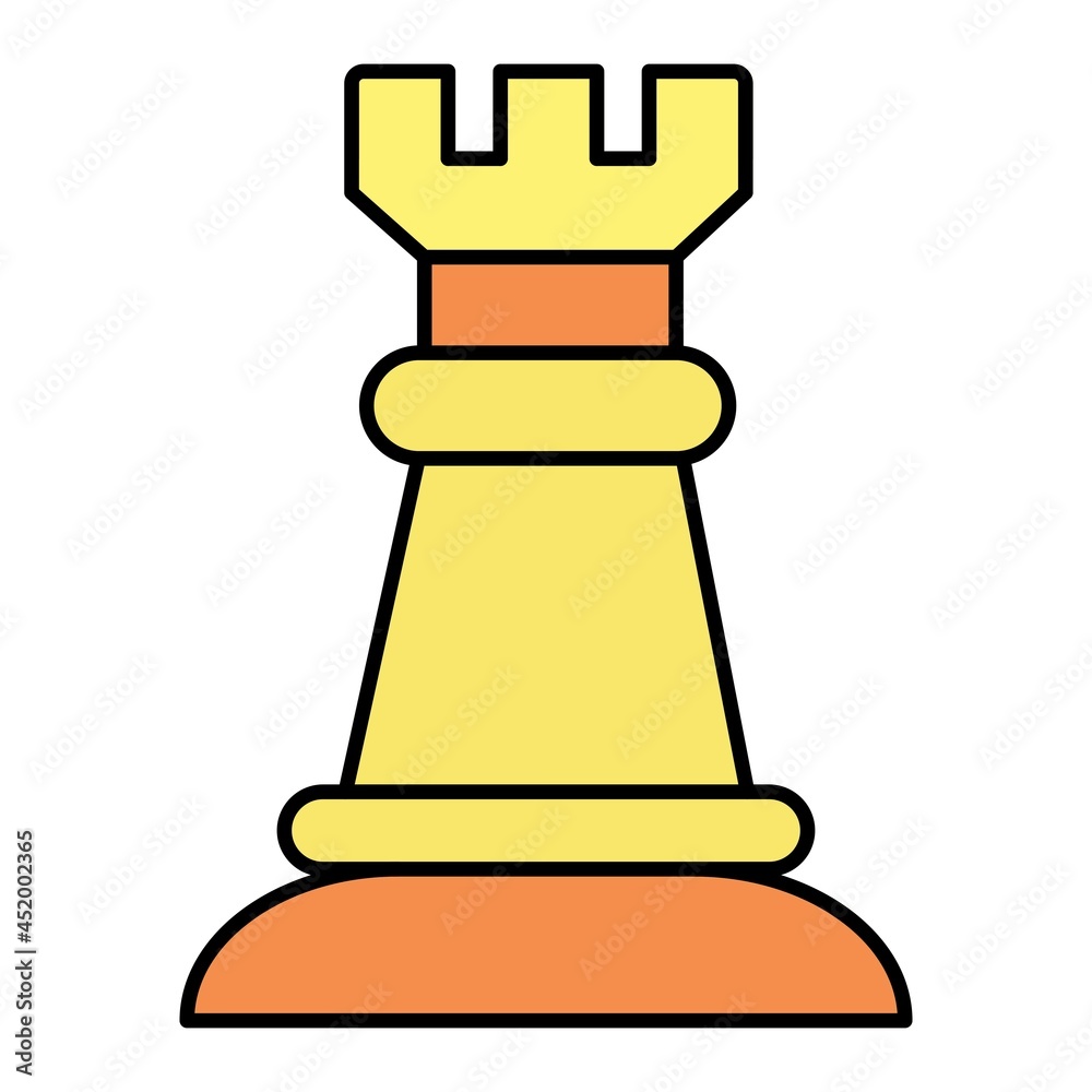 Vector Chess Piece Filled Outline Icon Design Vector Chess Piece Filled Outline Icon Design