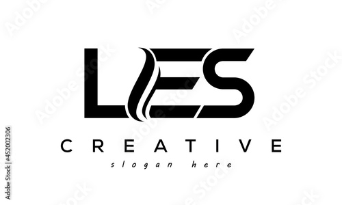 Letter LES creative logo design vector	