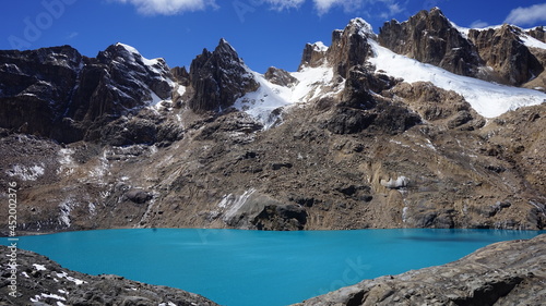 Laguna Puscanturpa in the Cordillera Huayhuash photo