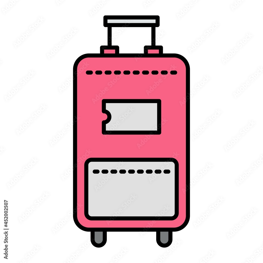 Vector Travel Bag Filled Outline Icon Design Vector Travel Bag Filled Outline Icon Design
