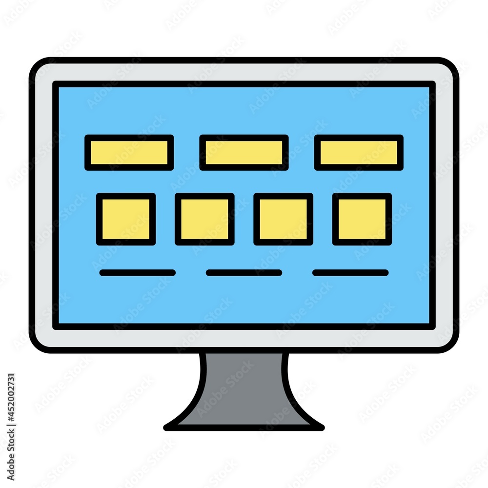 Vector Front End Filled Outline Icon Design Vector Front End Filled Outline Icon Design