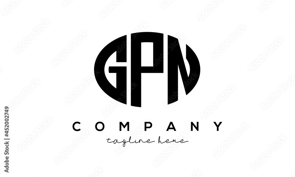 GPN three Letters creative circle logo design