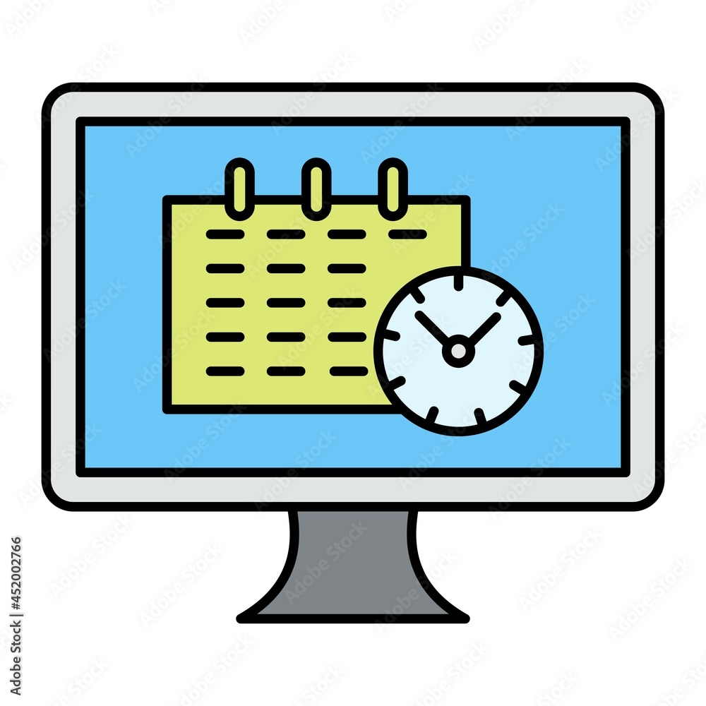 Vector Deadline Filled Outline Icon Design Vector Deadline Filled Outline Icon Design