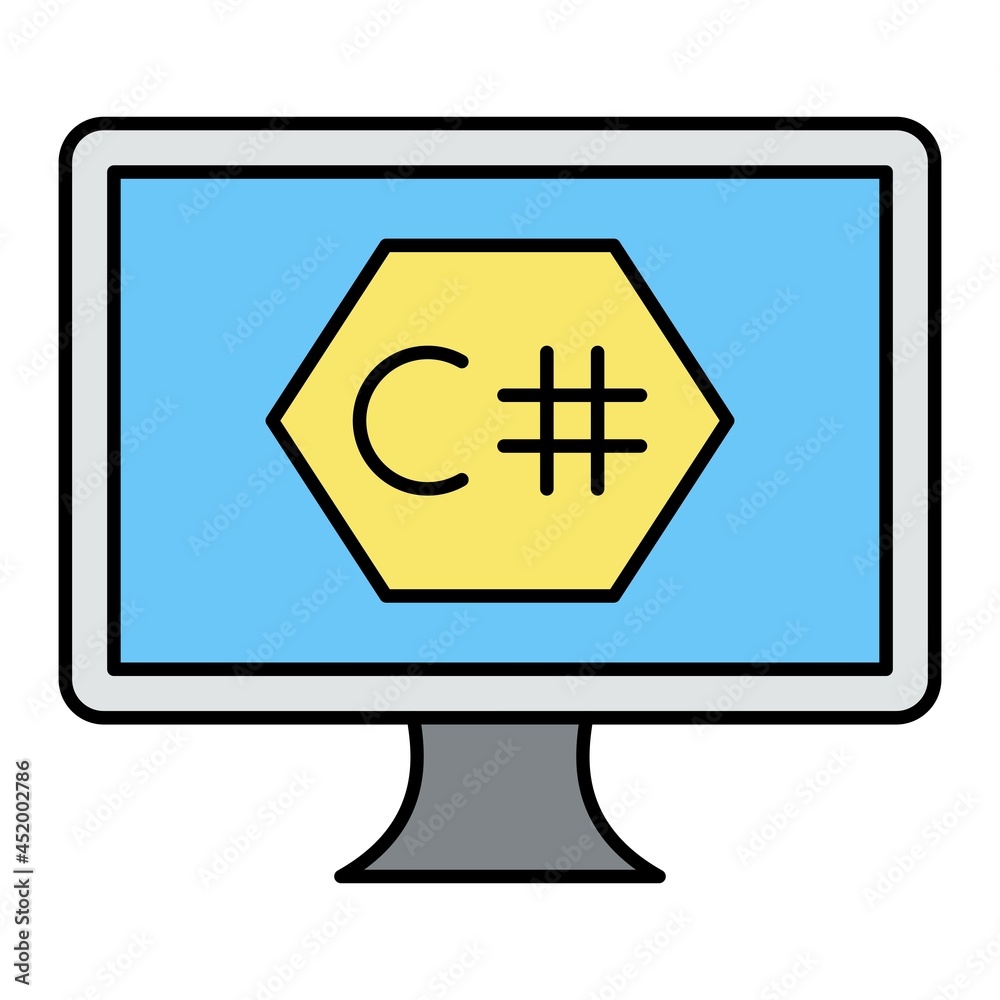 Vector Coding Language Filled Outline Icon Design Vector Coding Language Filled Outline Icon Design