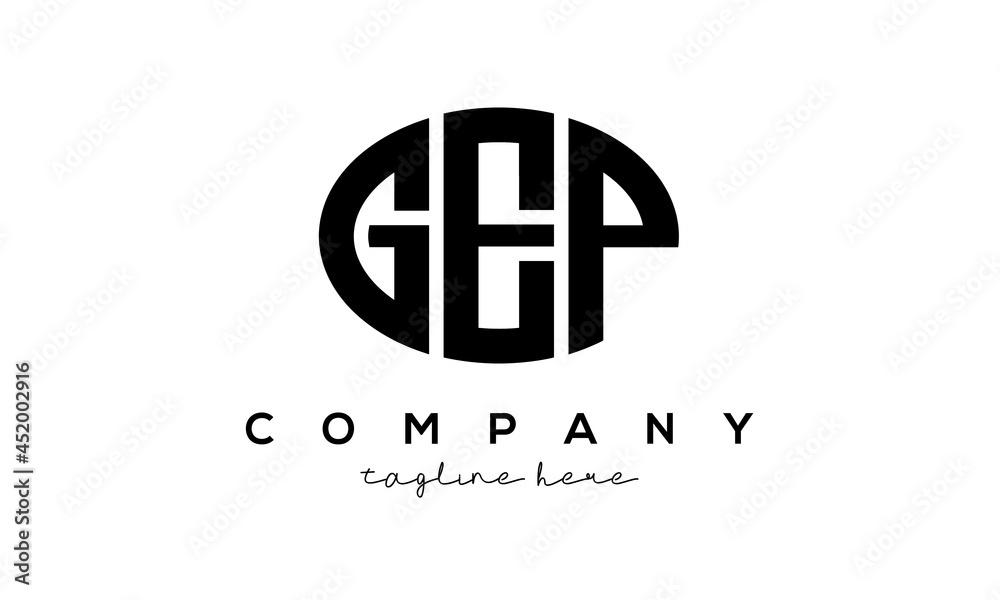GEP three Letters creative circle logo design