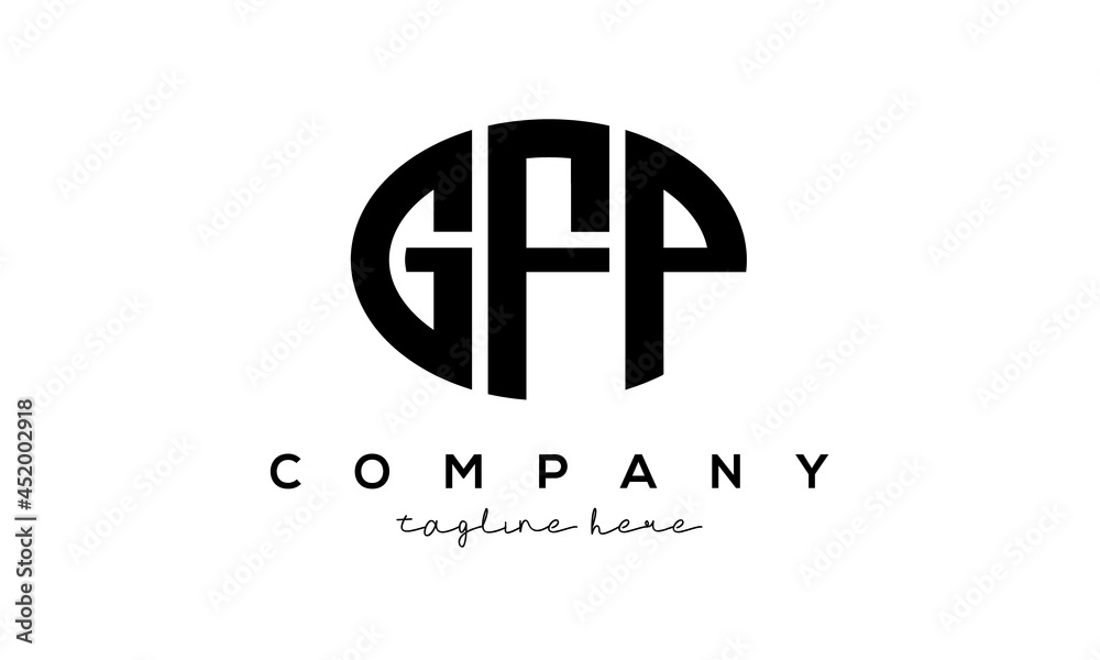 GFP three Letters creative circle logo design