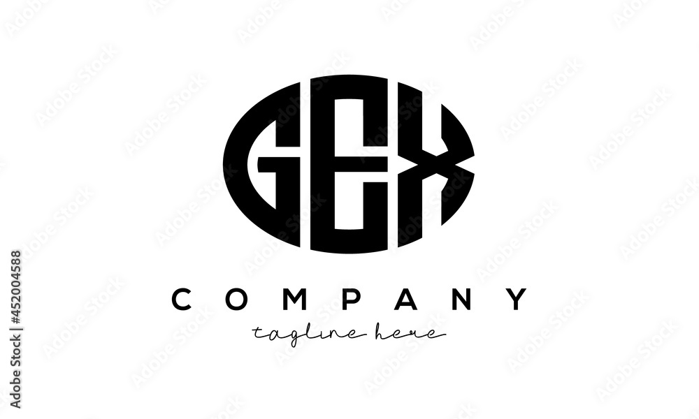 GEX three Letters creative circle logo design