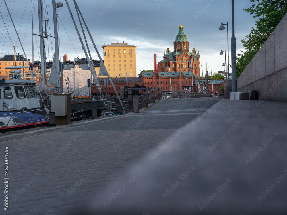 Uspenski Cathedral and Pohjoisrante Street - Helsinki, Finland Uspenski Cathedral and Pohjoisrante Street - Helsinki, Finland