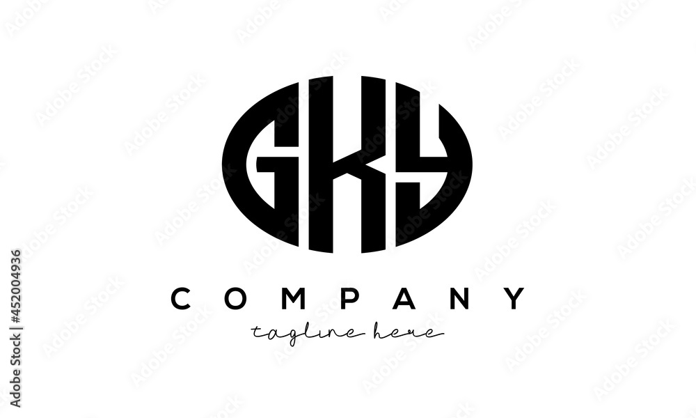 GKY three Letters creative circle logo design