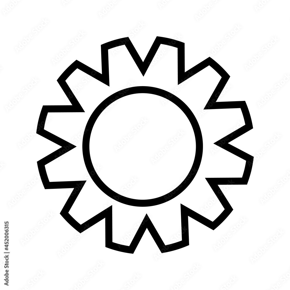 Gear vectpr icon set. mechanism illustration sign collection. Mechanics symbol or logo.