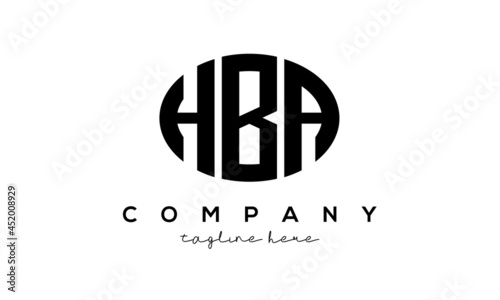 HBA three Letters creative circle logo design photo