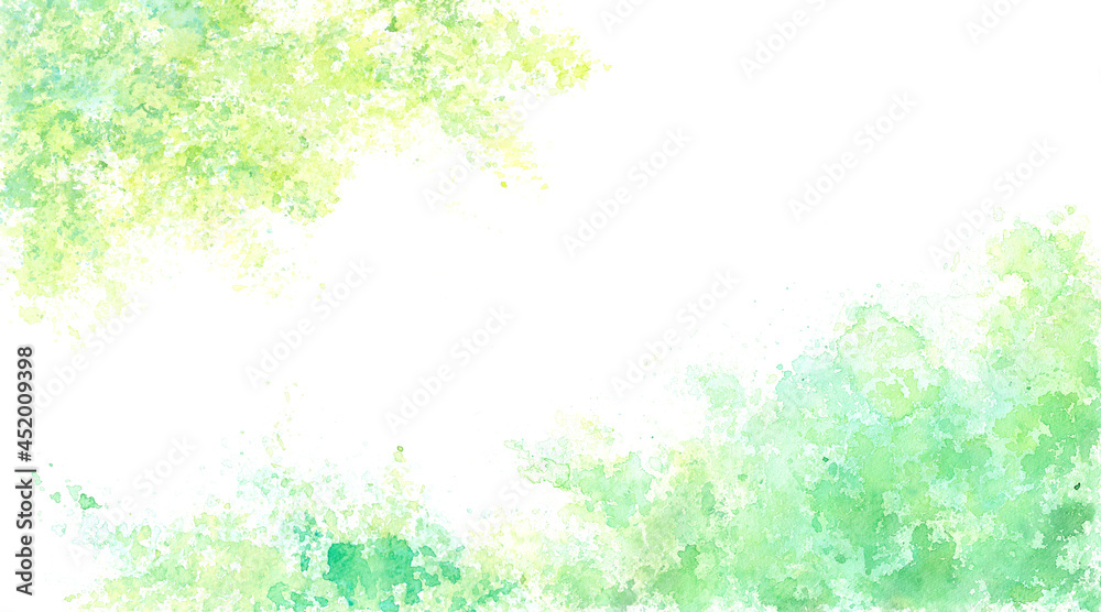 森の木漏れ日のアブストラクト背景 水彩イラスト Stock Illustration Adobe Stock