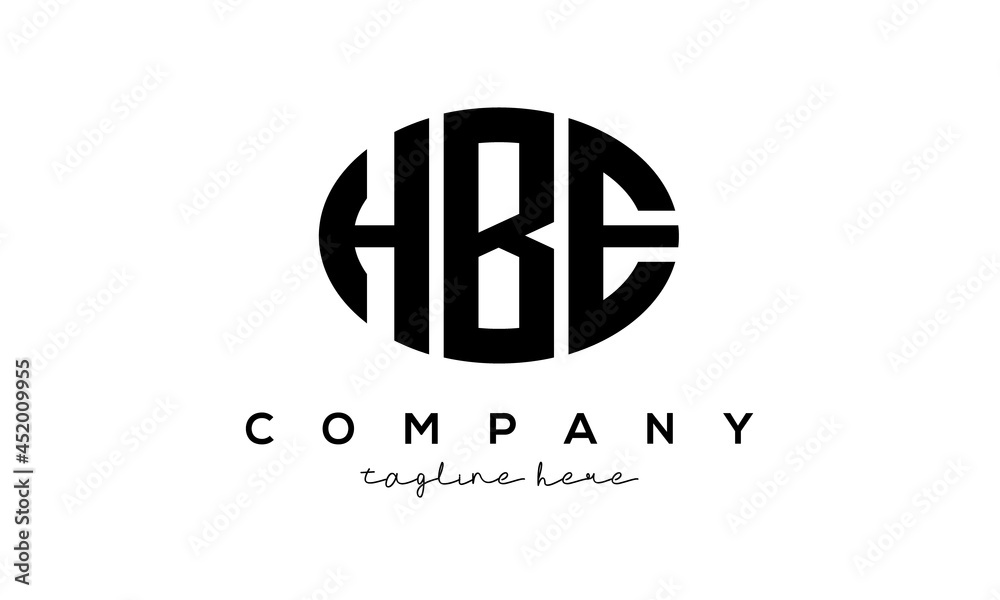 HBE three Letters creative circle logo design