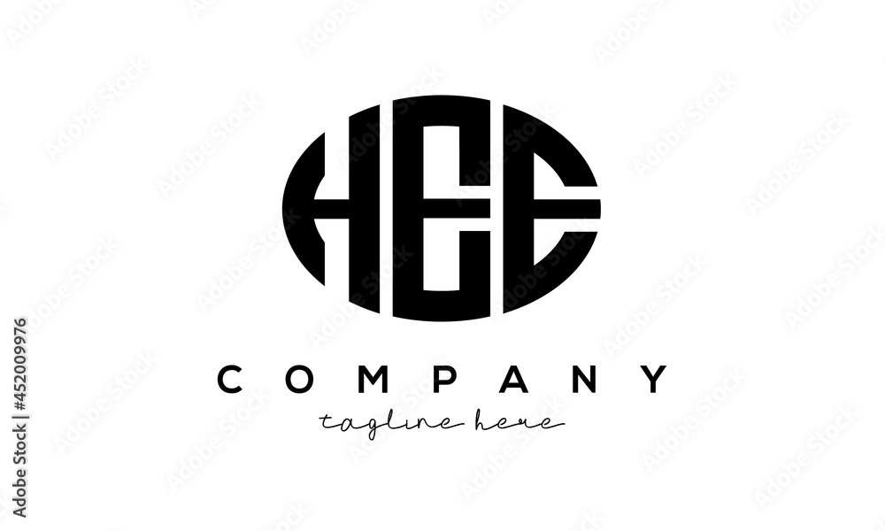 HEE three Letters creative circle logo design