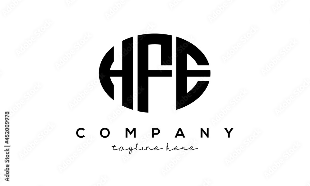 HFE three Letters creative circle logo design
