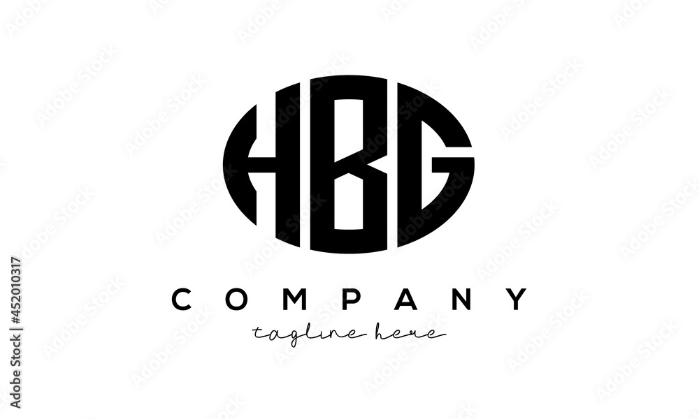 HBG three Letters creative circle logo design HBG three Letters creative circle logo design