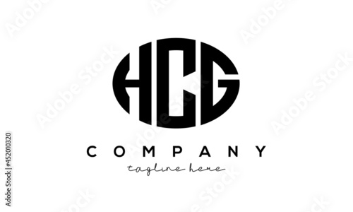 HCG three Letters creative circle logo design