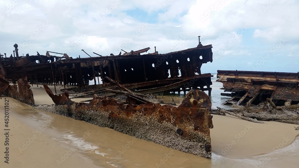 A shipwreck on Fraser Island