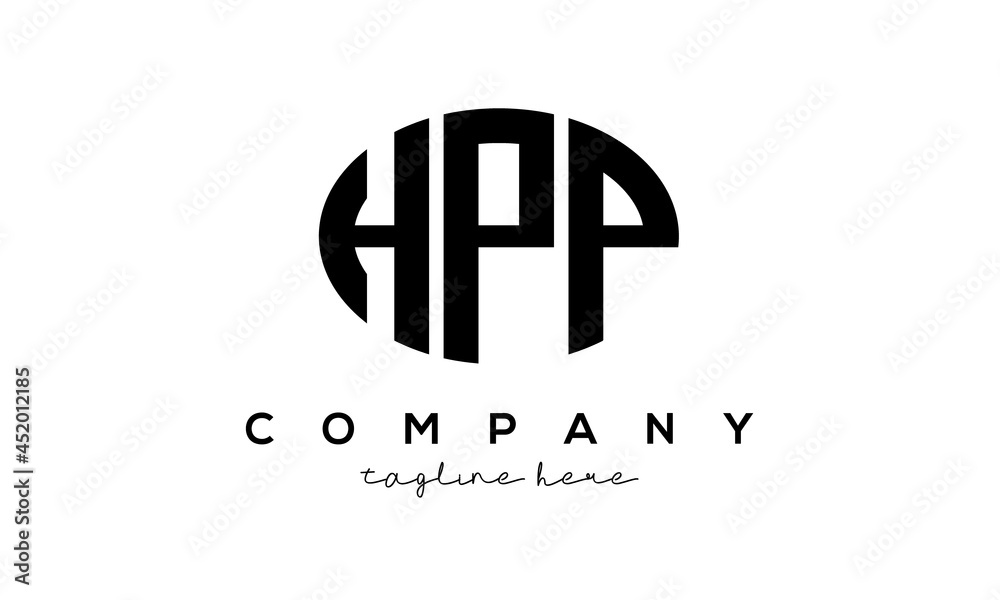 HPP three Letters creative circle logo design