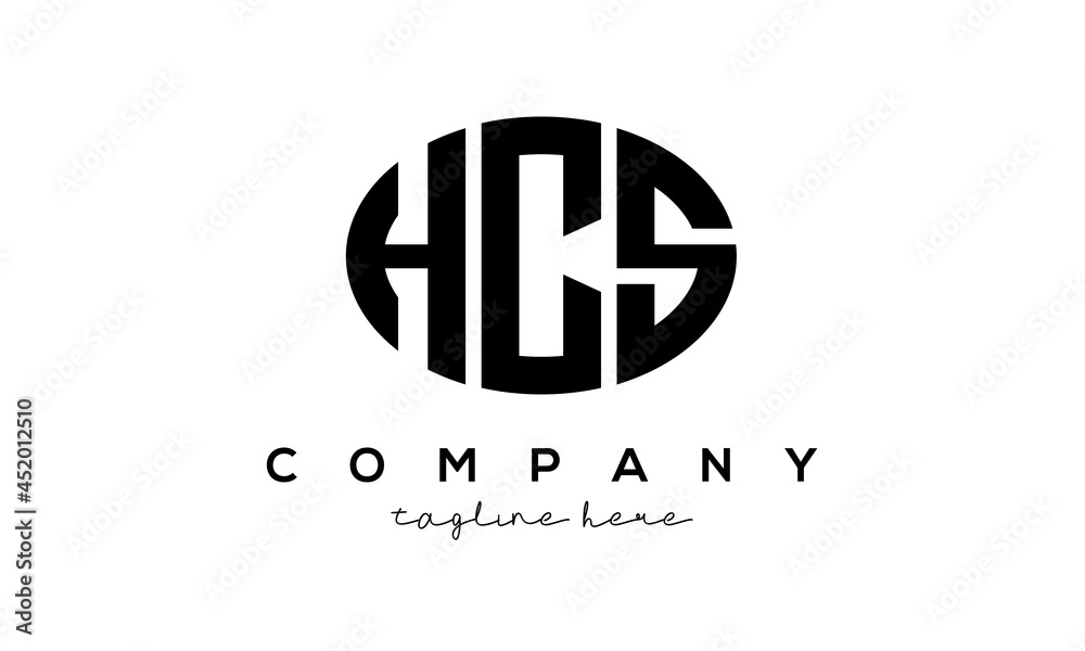 HCS three Letters creative circle logo design HCS three Letters creative circle logo design