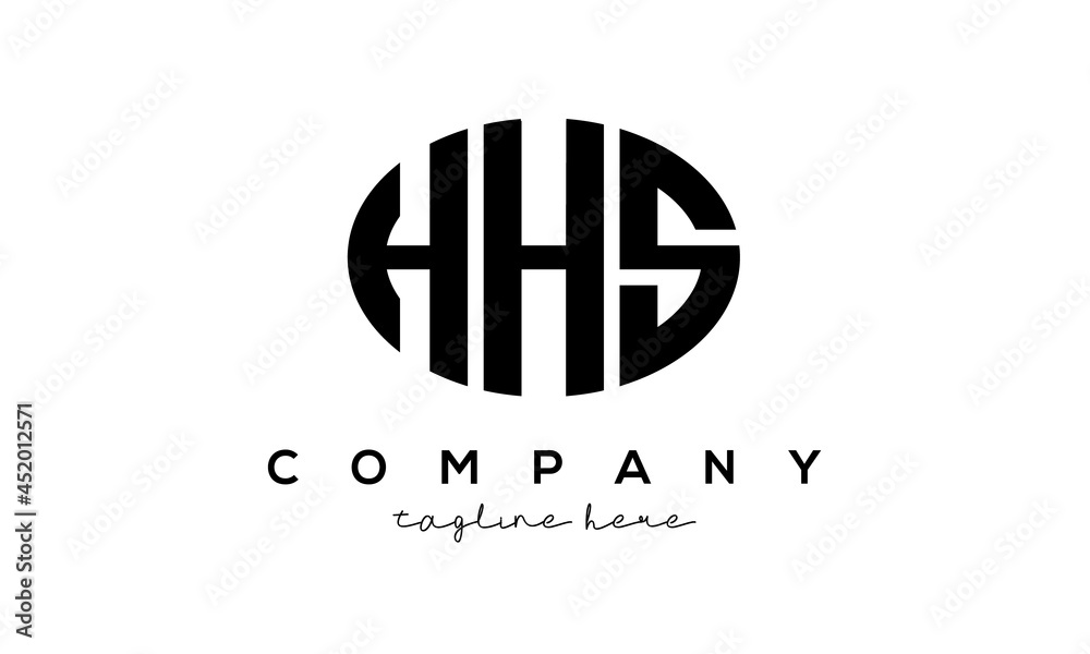 HHS three Letters creative circle logo design