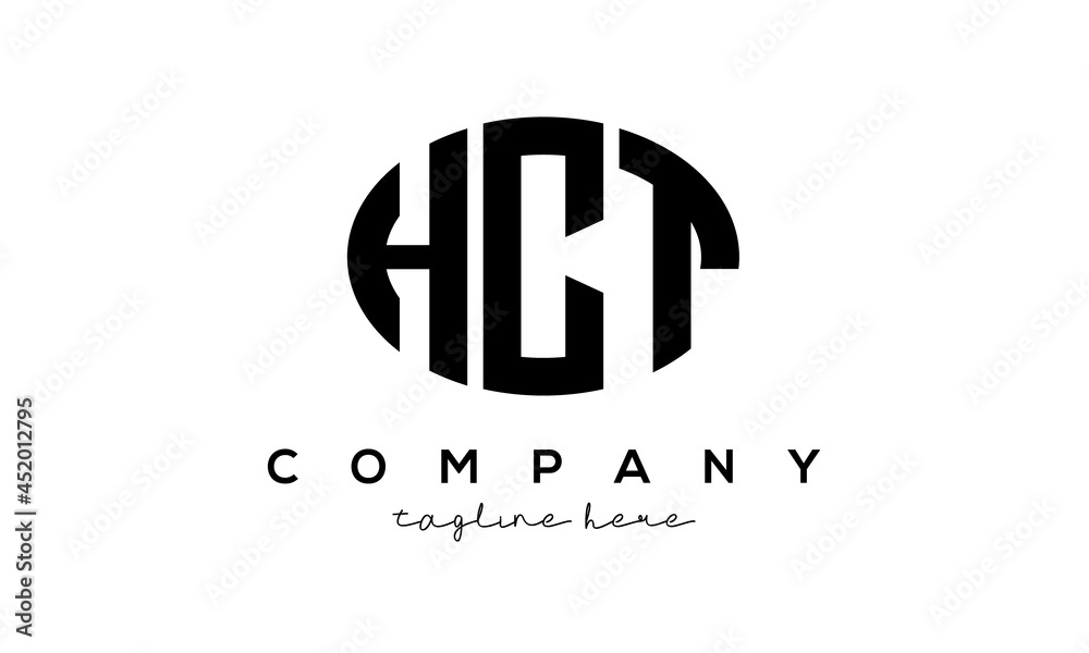HCT three Letters creative circle logo design HCT three Letters creative circle logo design
