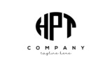HPT three Letters creative circle logo design	