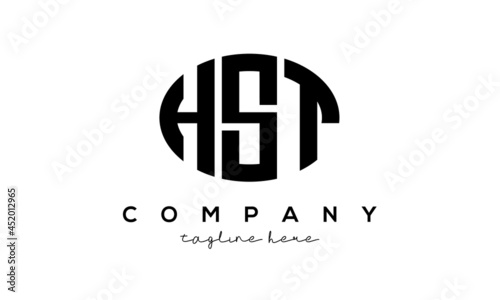 HST three Letters creative circle logo design	 photo