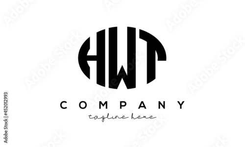 HWT three Letters creative circle logo design	 photo
