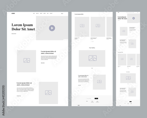 Website Template (Homepage, About, service, project, blog, Portfolio, Contact)